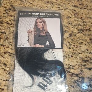 Clip-In Human Hair Extensions - Black
